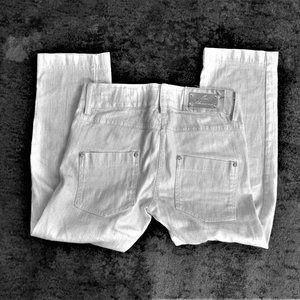 MISS BLUMARINE girls SILVER METALLIC pant w CRYSTALS trim